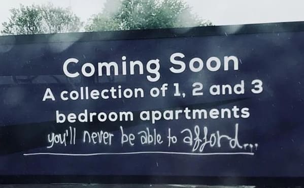 apartments available that you can't afford, Mildly vandalised, mildly vandalized, funny photos of people who fixed signs, hilarious edits on road signs, funny people who added stuff to passive-aggressive signs, funny pics, lol, fixed it, nailed it